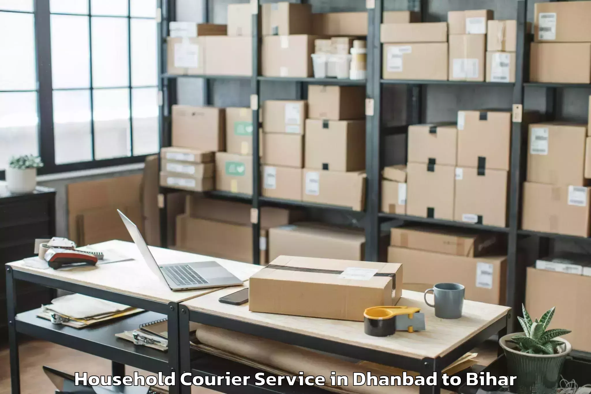 Comprehensive Dhanbad to Laukaha Household Courier